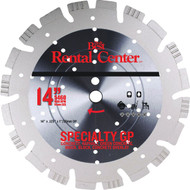 Virginia Abrasives 14 In. Alternating Turbo & Wedge Segments Dry/Wet Premium Diamond Blade