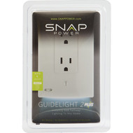 SnapPower GuideLight 2 PLUS 1-Gang Decorative Wall Plate  White