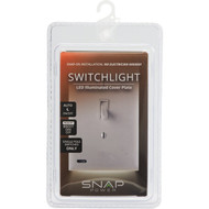 SnapPower SwitchLight 1-Gang Toggle Wall Plate  White
