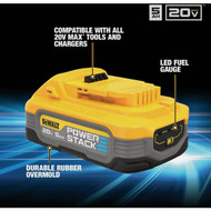 DEWALT POWERSTACK 20 Volt MAX Lithium-Ion 5.0 Ah Tool Battery
