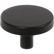 Laurey Tech Round 1-1/4 In. Dia. Matte Black Cabinet Knob