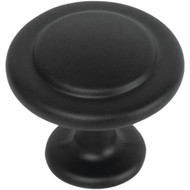Laurey Newport Round 1-3/8 In. Matte Black Cabinet Knob