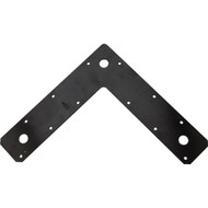 National Black 9 In. Flat Corner Plate