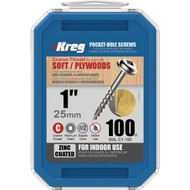 Kreg #8 1 In. Coarse Maxi-Loc Washer Head Zinc Pocket Hole Screw (100 Ct.)