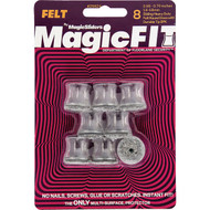 Magic Sliders Magic Fit - .55 In. - .70 In. Round Felt Furniture Leg Cup (8-Pack)
