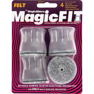 Magic Sliders Magic Fit 1-1/2 In. - 1-3/4 In. Round Felt Furniture Leg Cup (4-Pack)