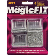 Magic Sliders Magic Fit - 1-7/16 In. - 1-5/8 In. Square Felt Furniture Leg Cup (4-Pack)