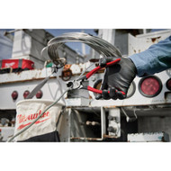 Milwaukee 9 In. Dipped Grip Linesman Pliers with Thread Cleaner