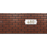 Midwest Fastener Hy-Ko Off White Rectangle Address Plaque