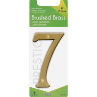 Hy-Ko 4 In. Brushed Brass Number 7