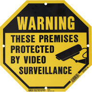 Hy-Ko 9 x 9 Plastic Sign  These Premises Protected By Video Surveillance