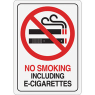 Hy-Ko Plastic Sign  No Smoking Including E-Cig