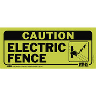 Hy-Ko Plastic Sign  Caution Electric Fence