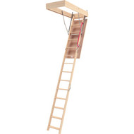 Fakro 7 Ft. 10 In. to 10 Ft. 4 In. 22-1/2 In. x 54 In. Wood Attic Stairs  350 Lb. Load