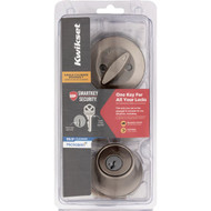 Kwikset 660 Single Cylinder Deadbolt with SmartKey  Satin Nickel