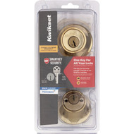 Kwikset 665 Double Cylinder Adjustable Latch Deadbolt with SmartKey  Polished Brass