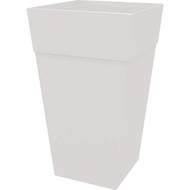 Bloem Finley 25 In. Tall Square Recycled Ocean Plastic White Planter