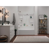 Delta Classic 500 60 In. L x 30 In. W x 61-1/4 In. H Alcove Tub Surround Kit  White (3-Piece)