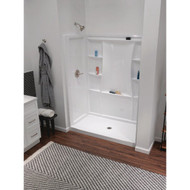 Delta Classic 500 60 In. x 32 In. Center Drain Shower Pan  White