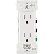 Leviton Decora Edge 15A White Residential Grade 5-15R Duplex Outlet