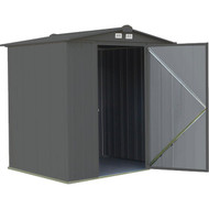 Arrow EZEE 6 Ft. x 5 Ft. Galvanized Steel Storage Shed  Charcoal