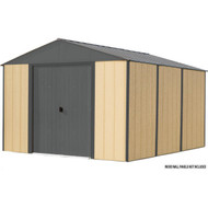 Arrow Ironwood 10 Ft. x 12 Ft. Galvanized Steel Hybrid Shed Kit  Anthracite