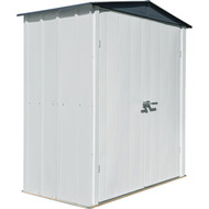Arrow Spacemaker 6 Ft. x 3 Ft. Galvanized Steel Patio Shed  Flute Grey and Anthracite