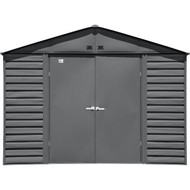 Arrow Select 10 Ft. x 12 Ft. Galvanized Steel Storage Shed  Charcoal