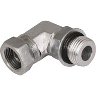 Apache 3/8 In. Male O-Ring x 3/8 In. Female Pipe Swivel 90 Deg Hydraulic Hose Adapter