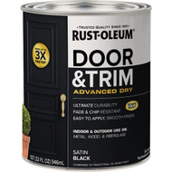 Rust-Oleum Stops Rust 1 Qt. Satin Black Door and Trim Paint