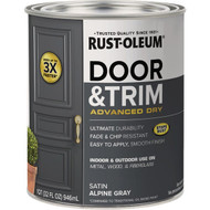 Rust-Oleum Stops Rust 1 Qt. Satin Alpine Gray Door and Trim Paint