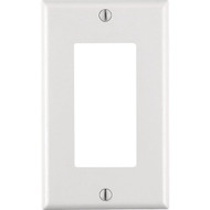 Leviton Decora 1-Gang Antimicrobial Treated Outlet Wall Plate  White