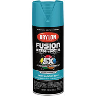 Krylon Fusion All-In-One 12 Oz. Satin Spray Paint  Lagoon Blue