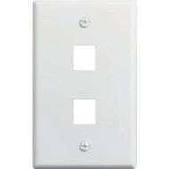 Legrand On-Q 2-Port Keystone Wall Plate  White