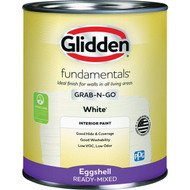 Glidden Fundamentals Eggshell Interior Paint  White  1 Qt.