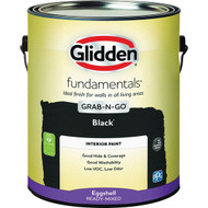 Glidden Fundamentals Eggshell Interior Paint  Black  1 Gal.
