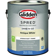 Glidden Spred Interior Grab-N-Go Paint + Primer Semi-Gloss Paint  Antique White  1 Gal.