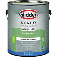 Glidden Spred Interior Grab-N-Go Paint + Primer Semi-Gloss Paint  Farm Fresh  1 Gal.