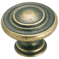 Amerock Inspirations Round Weathered Brass Cabinet Knob