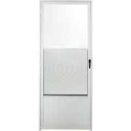 Croft Imperial Style 32 In. W x 80 In. H x 1 In. Thick White Self-Storing Aluminum Storm Door