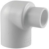 Charlotte Pipe 1-1/2 In. x 1 In. Slip x Slip Schedule 40 90 Deg. Reducing PVC Elbow (1/4 Bend)