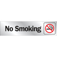 Hy-Ko 2x8 Brushed Aluminum Sign  No Smoking