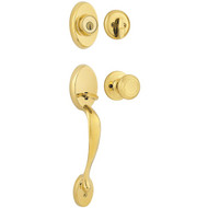 Kwikset Signature Series Chelsea Solid Brass Entry Door Handleset with Smartkey & Cameron Knob