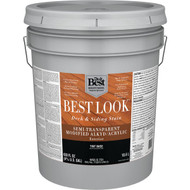 Best Look Semi-Transparent Deck & Siding Exterior Stain  Tint Base  5 Gal.