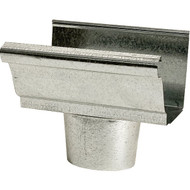 NorWesco 4 In. K Style Steel Oval Gutter Drop Outlet