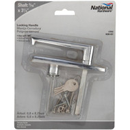 National 7-1/2 In. Outside Garage Door Handle with Lock Cylinder
