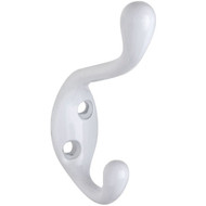 National Heavy-Duty White Coat and Hat Wardrobe Hook