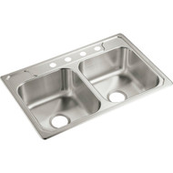 Sterling Middleton Double Bowl 33 In. x 22 In. x 7 In. Deep Stainless Steel Kitchen Sink