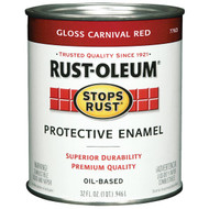 Rust-Oleum Stops Rust Oil Based Gloss Protective Rust Control Enamel Carnival Red 1 Qt.
