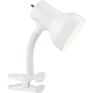 Satco 60W White Clip-On Lamp